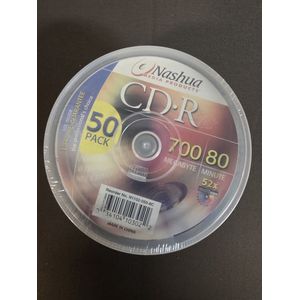 Nashua CD-R 80min/700MB 52x 50 stuks op spindel