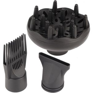 Professionele Plastic Föhn Nozzle Diffuser Kam Attachment - Set van 3 Stuks