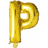 Wefiesta Folieballon Letter 'p' 16 Cm Goud