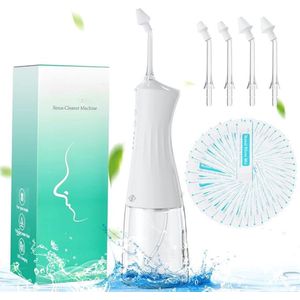 Equivera Neusdouche - 300 ml - 40 Zoutzakjes - Kinderen en Volwassenen - Neusdouche Electrisch - Equivera Neusdouche Volwassenen - Neusspoeler - Neti Pot
