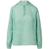 comma - Blouse - Jacquard - Met Ritssluiting - Lange Mouwen