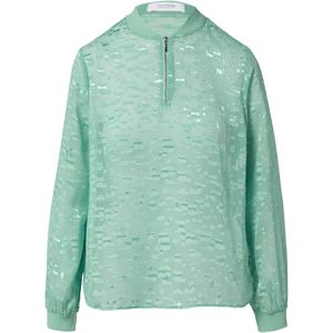 comma - Blouse - Jacquard - Met Ritssluiting - Lange Mouwen