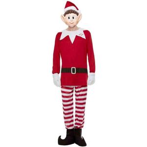 Smiffy's - Kerst & Oud & Nieuw Kostuum - Tegen Alle Regels In Kerst Elf - Man - Rood - XL - Kerst - Verkleedkleding