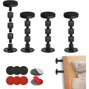 4 Stuks Verdikte Anti-Shake Afstandhouders - MM Verstelbare Bedafstandhouder Muur, Hoofdeinde Stopper, Afstandhouder Muur, Bedsteun, Middenbalk voor Bedden, Banken