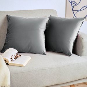 Blumtal Set van 2 Kussenslopen - Velvet - 40 x 60 cm - Donkergrijs - Verborgen Ritssluiting - Kussenhoes voor sierkussens