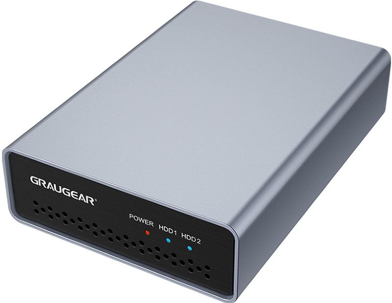 Graugear - G-25RD2-AC-10G - Harddisk Behuizing - Grijs - Extern RAID voor 2.5 inch SSD's/HDD's