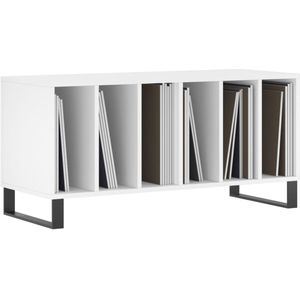 Platenspeler Meubel - LP-kast - Platenspelerkast - Draaitafelstandaard - Platenspelerstandaard - Vintage Displayplank - Wit