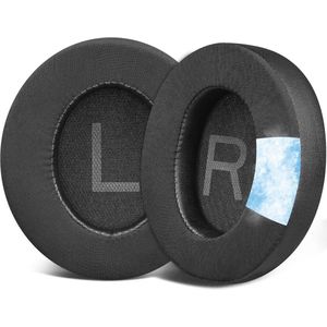 Koel Gel Oorkussens voor Hoofdtelefoons - Vervangende Earpads met IJs Zijde Stof en Hoge Dichtheid Schuim - Zwart