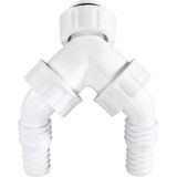 Xavax - Dubbele Sifonaansluiting - Y-verdeler - Slagvast Polypropyleen