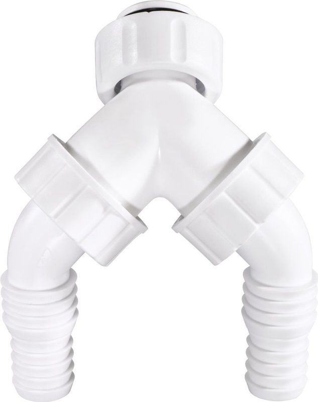 Xavax - Dubbele Sifonaansluiting - Y-verdeler - Slagvast Polypropyleen