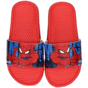 Spiderman Jongens Badslipper | Rood | Maat: 25