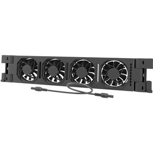 Heatfan radiator ventilator uitbreiding 4-voudig zwart - per stuk (56233)