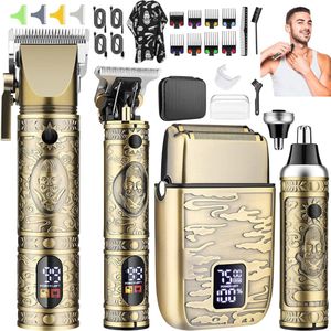 HAUSS - SPOLE - Draadloze Tondeuse Set - Goud - Multifunctioneel - Compleet