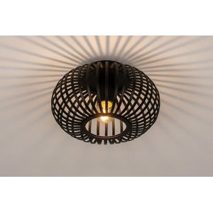 Lumidora Plafondlamp 74281 - Plafonniere - FELIX - E27 - Zwart - IJzer - ⌀ 24 cm