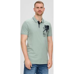 Polo - Katoenen Polo - Print - Lichtblauw - Katoen