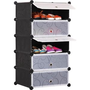 Modulaire schoenenkast met 5 niveaus