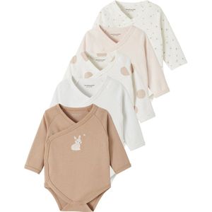 Vertbaudet - Set van 5 Rompertjes - Lange Mouwen - Voor Pasgeborenen