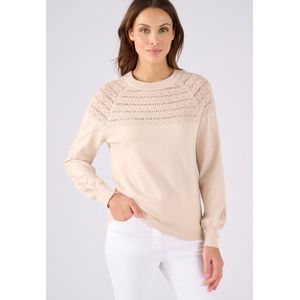 Damart - Trui met sierlijke gebreide details - Dames - Beige - XS