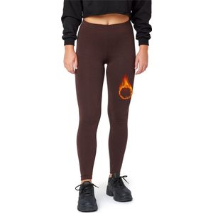 Bellivalini Dames Thermische Legging - Sport - Vrijetijdsbroek - Lang - Sporbroek - BLV-BLV50-320-LE - Bruin - XXL