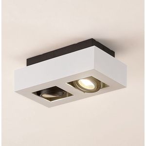 Arcchio - plafondlamp - 2 lichts - aluminium - H: 8.5 cm - GU10 - wit