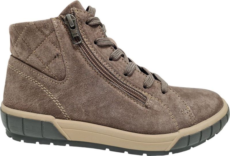 Longo - 1135592 Dames Veterschoenen - Taupe - Suède