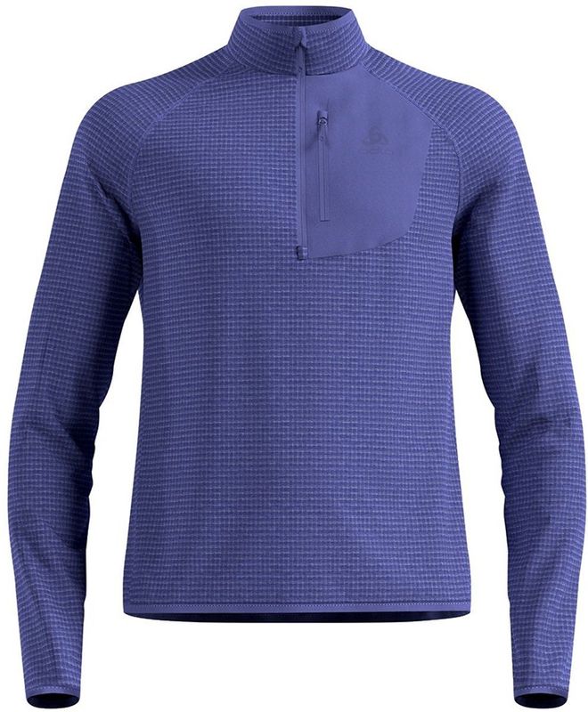 Odlo - Ascent - Sweatshirt - Blauw - Met Halve Rits