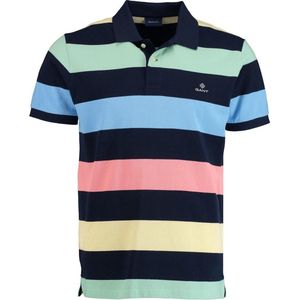 Gant - Rugger Polo Strepen Multicolour - Regular-fit - Heren Poloshirt Maat M