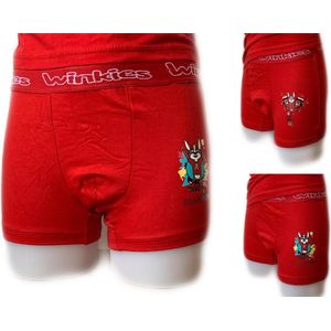 Embrator 2-stuks Jongens Boxershorts met opdruk rood maat 140/146