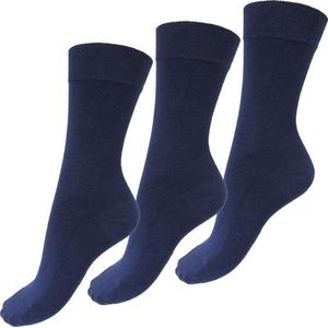 Lumberjax Bamboe Sokken 3 paar - Marine Blauw - Maat 39/42