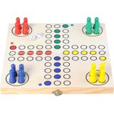 Ludo Cassette 30x30x5 cm - Houten Gezelschapsspel voor 4 spelers