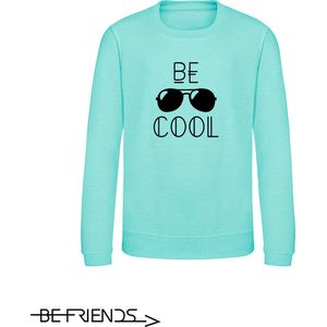 Be Friends Sweater - Be cool - Kinderen - Mint groen - Maat 7-8 jaar