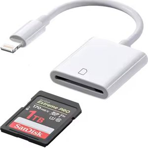 Ibley Lightning SD kaartlezer wit voor iPhone en iPad - Cardreaders - SD/TF kaartlezer - Lightning aansluiting - Plug & Play