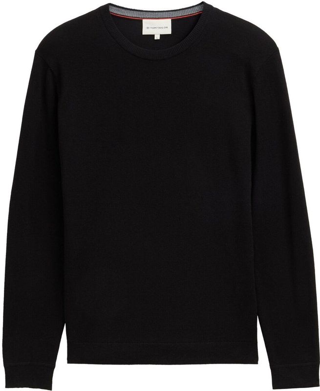 TOM TAILOR - Trui - Zwart - Knitwear - Lange Mouw