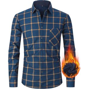 Geruit flanellen overhemd voor heren - Casual fleecejack met lange mouwen
