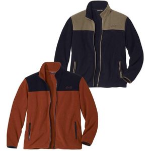ATLAS FOR MEN - 2-pack fleecevesten Atlas - Heren - Verkrijgbaar in grote maten - L