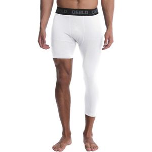 Enkele been 3/4 compressie panty's voor sport - unisex sport compressie broek - basketbal beenmouwen