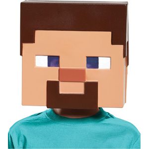 Steve Minecraft™ masker voor kinderen - Verkleedmasker