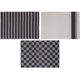 Cosy Trendy - Theedoeken - Black Chambray - 50 x 70 cm - Set van 3