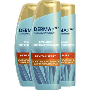 3x Head & Shoulders Anti-roos Shampoo DERMAxPRO Revitaliseert 225 ml