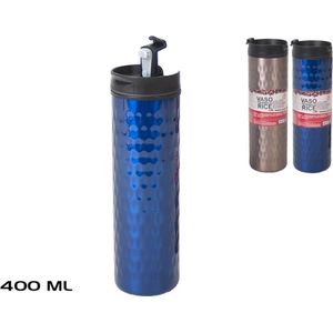 Bronskleurige RVS thermosfles/isoleerkan 400 ml - Thermosflessen en isoleerkannen voor warme / koude dranken