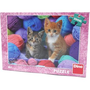 Puzzel van Kittens tussen wol, 300 stukjes