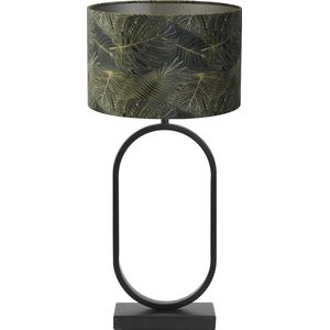 Light & Living Tafellamp Jamiri/Amazone - Zwart/Groen - Ø30x67cm -