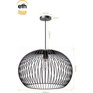 ETH Wire 2.0 Hanglamp Ø50 CM | Zwart
