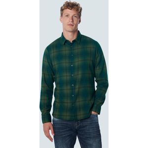 No Excess Mannen Bedrukt Overhemd Donker Groen XL