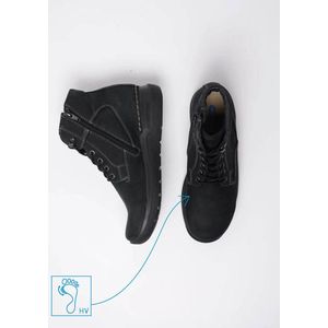 Wolky - Whynot - Veterboot - Zwart - Nubuck Leer - Geschikt voor Hallux Valgus
