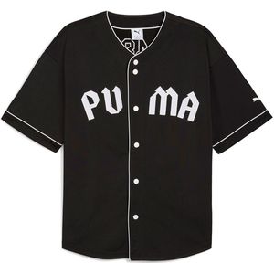 Puma - Retro Baseballshirt - Zwart - Overhemden