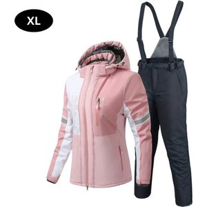 Nivard Ski Suit - Skipak - SkiBroek - Wintersport - Skijas - Dames - 2-Delig - Licht Roze - Maat M