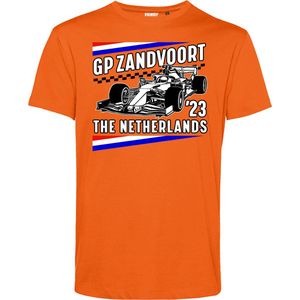 T-shirt Vlag GP Zandvoort '23 | Formule 1 fan | Max Verstappen / Red Bull racing supporter | Oranje | maat XS