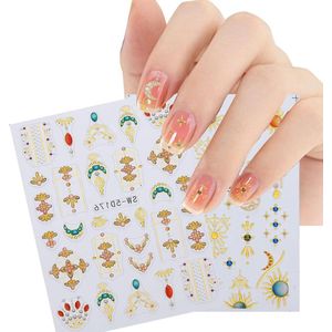 Allecto plus - Nagelstickers met 3D reliëf en ster maan kroon design voor manicure - Set van 2 - Nageldecoratie accessoires met kleurrijke zelfklevende stickers - Vrouwen beauty productenlatesAutoresizingMaskIntoConstraints