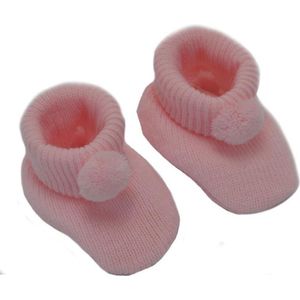 Soft Touch Babyslofjes Pompom 0-3 Maanden Meisjes Roze